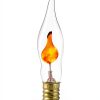 Sunlite Petite Chandelier Flicker Flame Light Bulb Candelabra Base, Orange, for Holiday and Decorative Lighting, E12, Candelabra Base, Clear, 3 Watts, 12 Pack-1