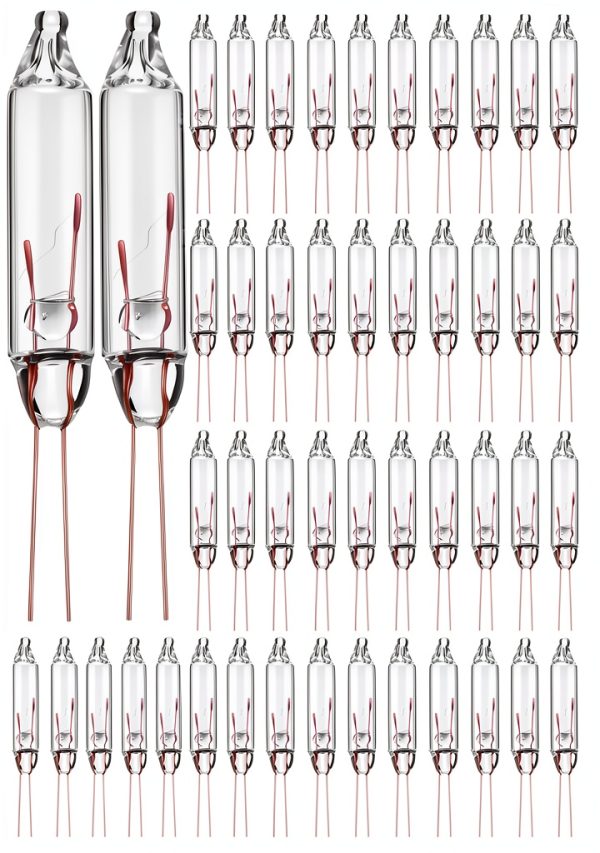 Mini Christmas Tree Replacement Bulbs Mudder 3.5V Pinched Base 50-0