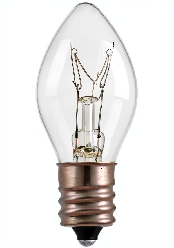 Creative Hobbies 7W C7 Night Light Bulb 130V Clear Incandescent 25-6