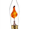Sunlite Petite Chandelier Flicker Flame Light Bulb Candelabra Base, Orange, for Holiday and Decorative Lighting, E12, Candelabra Base, Clear, 3 Watts, 12 Pack-3