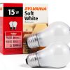 Sylvania Soft White Incandescent A15 Bulb, Medium Base | 15 Watts/120 Volts | 2-Bulbs Per Pack (2-Bulbs Total)-0