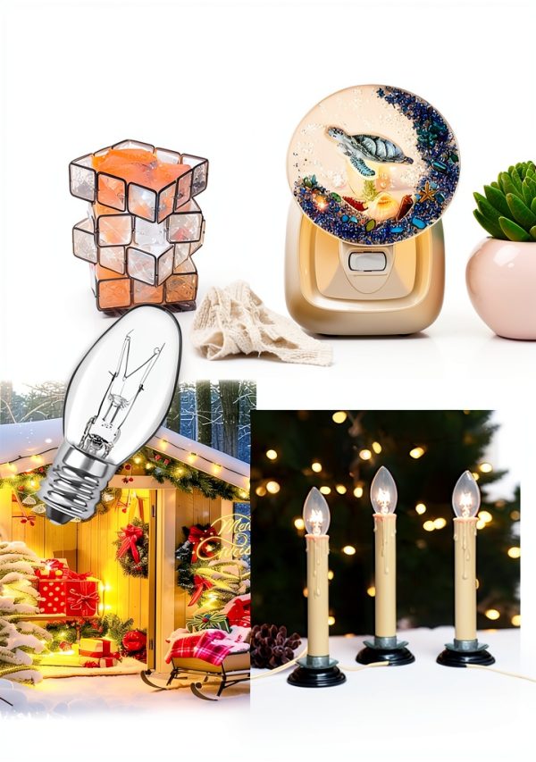 Salt Lamp Bulbs 15W Warmwhite Dimmable Eclolumi C7 Light Bulbs 16 Pack-4