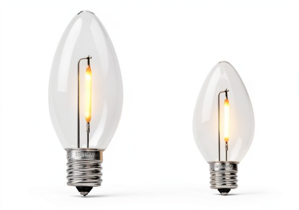 Novelty Lights Christmas Replacement Bulbs C7/E12 5W Multicolor 25-2