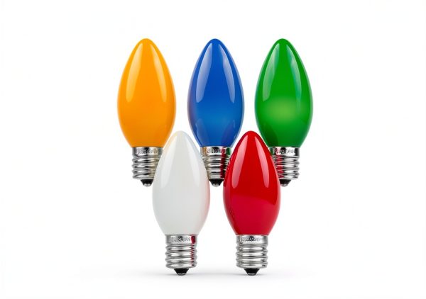 Novelty Lights Christmas Replacement Bulbs C7/E12 5W Multicolor 25-4