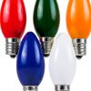 Novelty Lights Christmas Replacement Bulbs C7/E12 5W Multicolor 25-1