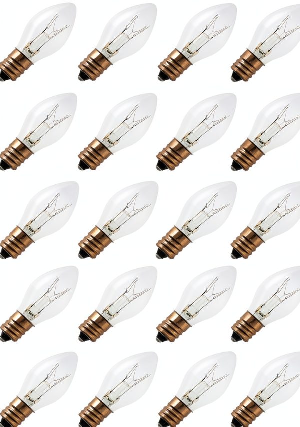 Creative Hobbies 7W C7 Night Light Bulb 130V Clear Incandescent 25-0