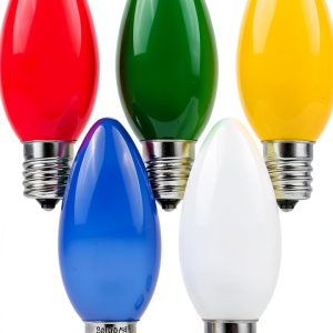Novelty Lights Christmas Replacement Bulbs C7/E12 5W Multicolor 25-0