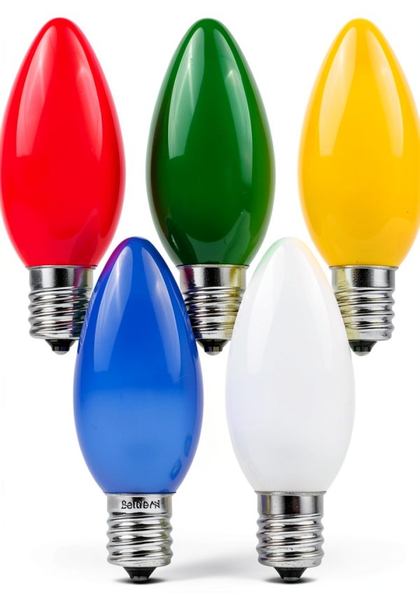Novelty Lights Christmas Replacement Bulbs C7/E12 5W Multicolor 25-0