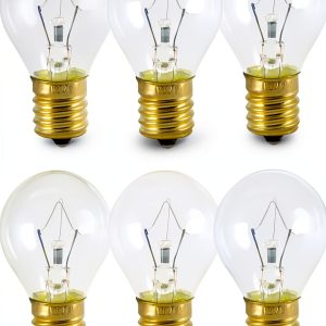Lava Lamp Bulbs,25 Watt Original Replacement Bulbs for 14.5-Inch/20-Ounce Lava Lamp, High Temp Resistance, High-Output Heat S11 Bulb /120 Volt,Dimmable - Warm White-6 Pack-0