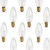 Holiday Joy C26 Torpedo Tip Night Light Bulbs 7W Clear - 12 Pack for-0
