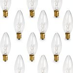 Holiday Joy C26 Torpedo Tip Night Light Bulbs 7W Clear - 12 Pack for-0