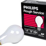 PHILIPS 100W A19 Medium Base Frosted Rough Service Light Bulbs - 2 Pack-0