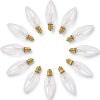 Holiday Joy C26 Torpedo Tip Night Light Bulbs 7W Clear - 12 Pack for-4