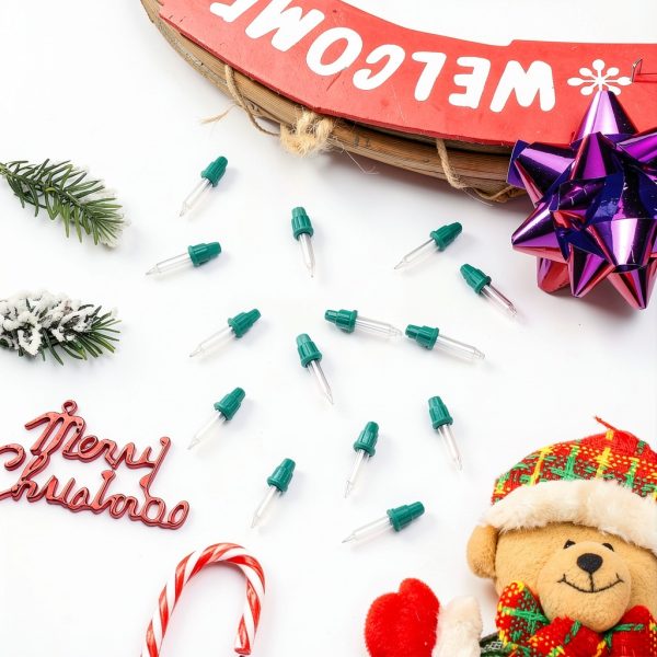 Mini Light Bulbs Replacement 50pcs Mudder Glass String Lights Green-4
