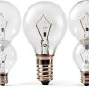 G50 25W Wax Warmer Bulbs 6 Pack for Scentsy Warmers, E12 Base Clear-0