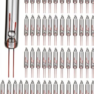 Mudder 100 Pcs Mini Christmas 2.5 Volt Replacement Light Bulbs for Christmas Trees Decorative Light Supplies Indoor Outdoor Xmas Decor, 0.17 Ampere, 0.42 Watt (Clear)-0